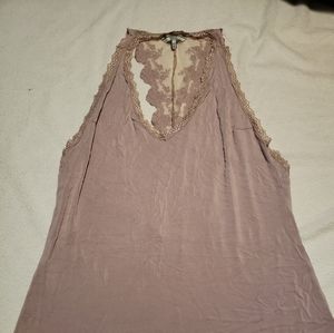 BKE halter tank w lace detailing